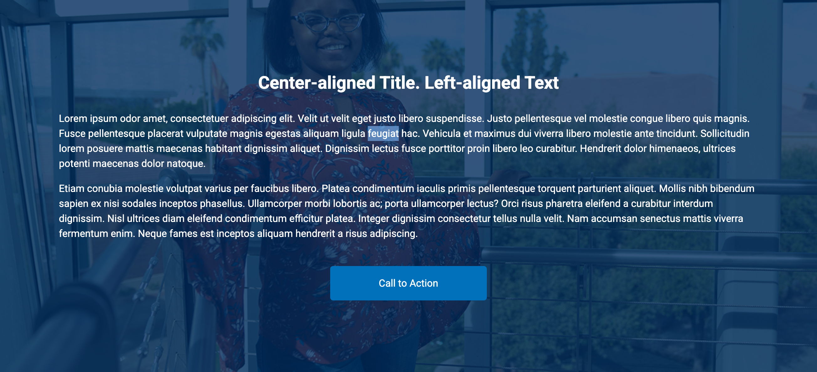 Center aligned